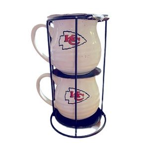 Kansas City Chiefs Licensed 4 Piece Camping Mug & Coaster Set